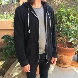 Basic black zip up hoodie by H&M